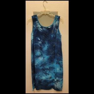 Young Hawaii Blue Silk Dress Size L